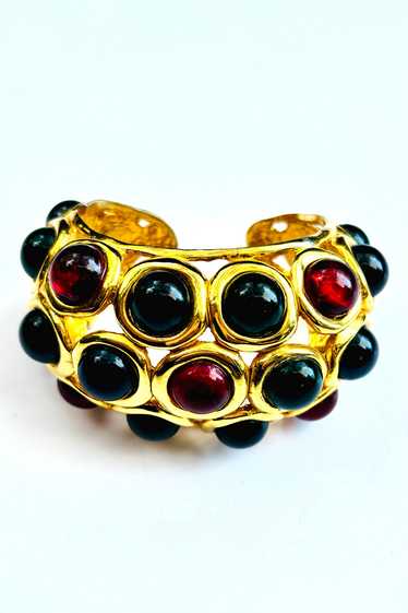 1980’s Multi-Color Bead and Gold Cuff Selected by 