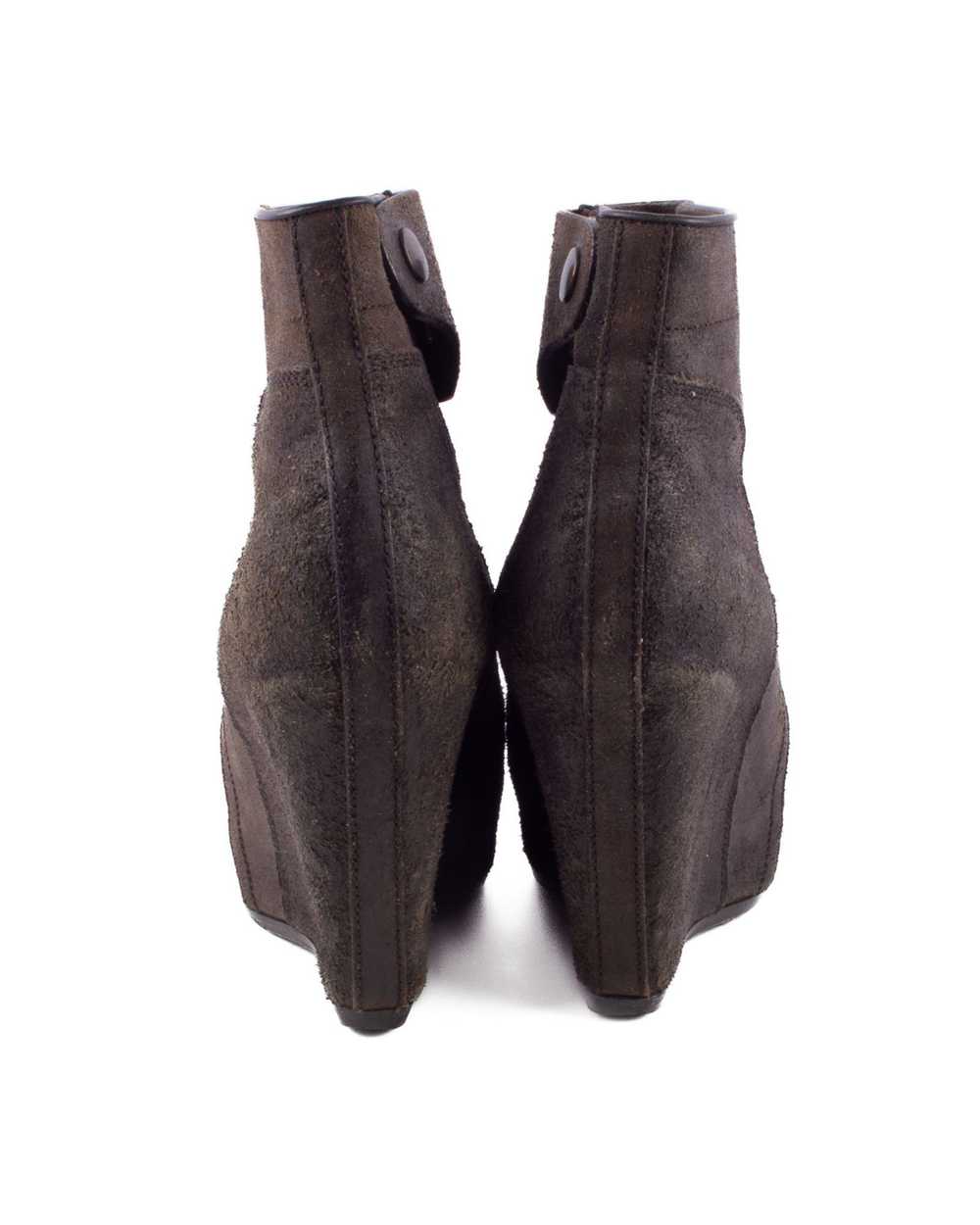 Rick Owens RICK OWENS DARK DUST LEATHER WEDGE HEE… - image 4