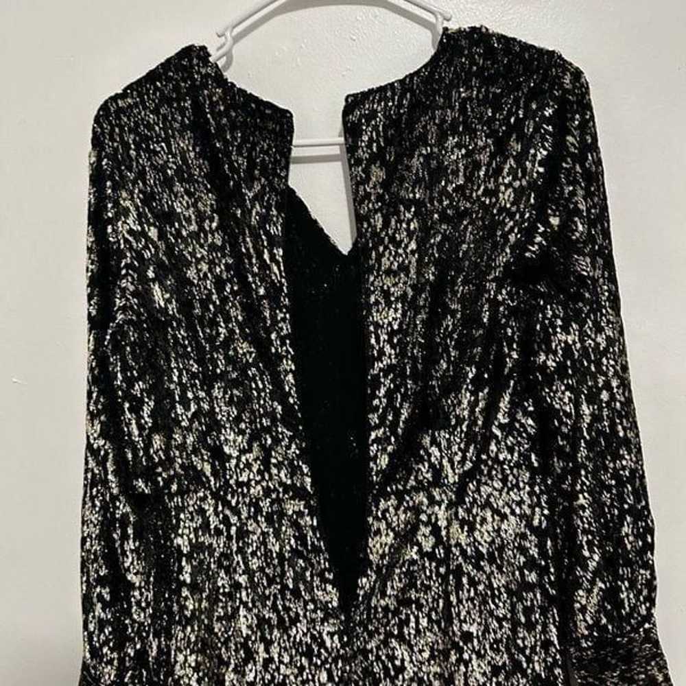 ELIE TAHARI Black Gold Burnout Velvet Long Sleeve… - image 10