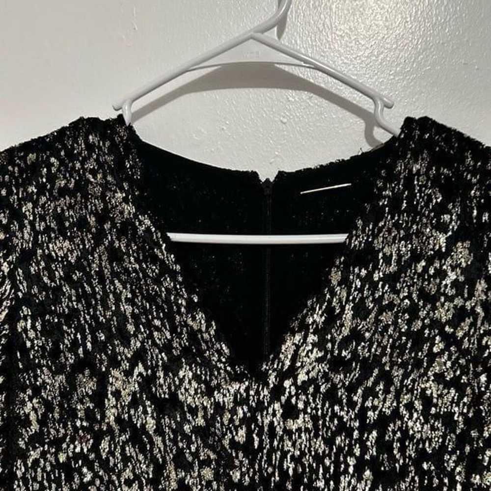 ELIE TAHARI Black Gold Burnout Velvet Long Sleeve… - image 7