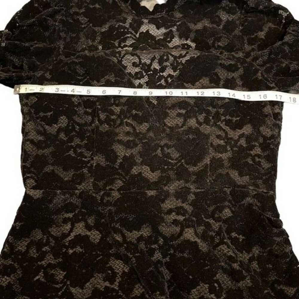 Saylor Kacey Mini Dress Black Lace and Velvet Ope… - image 10