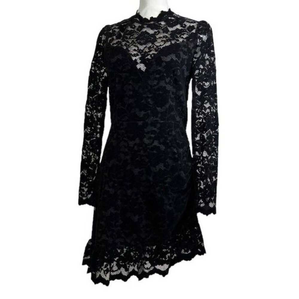 Saylor Kacey Mini Dress Black Lace and Velvet Ope… - image 2