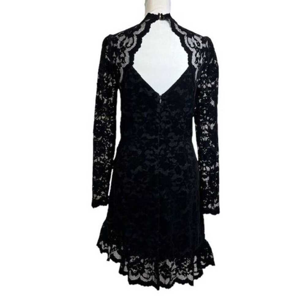 Saylor Kacey Mini Dress Black Lace and Velvet Ope… - image 4