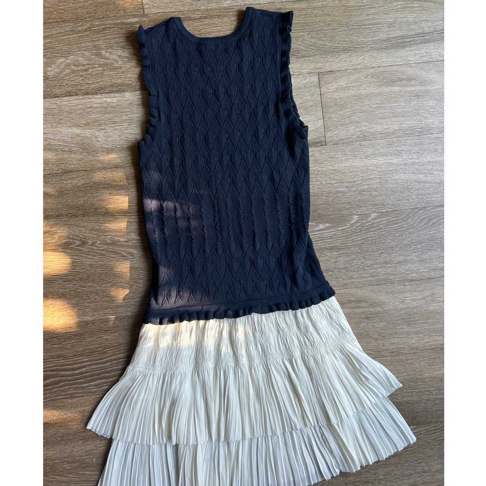 Anthropologie Current Air Pleated Navy Knit Mini … - image 5