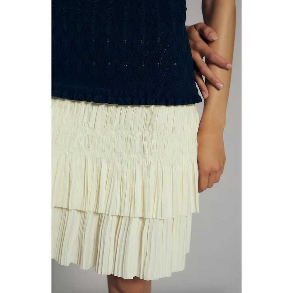 Anthropologie Current Air Pleated Navy Knit Mini … - image 9