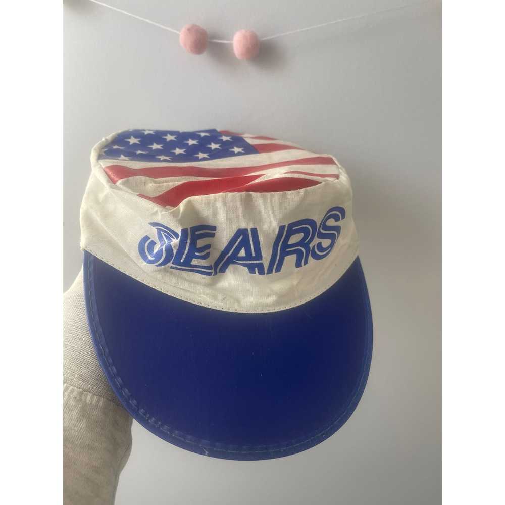 Sears Vintage Sears American Flag Painter Hat Cap - image 3