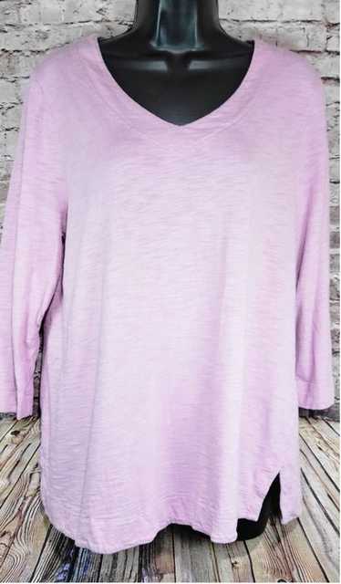 Chicos Chico's 3/4 sleeve light pink top size 2