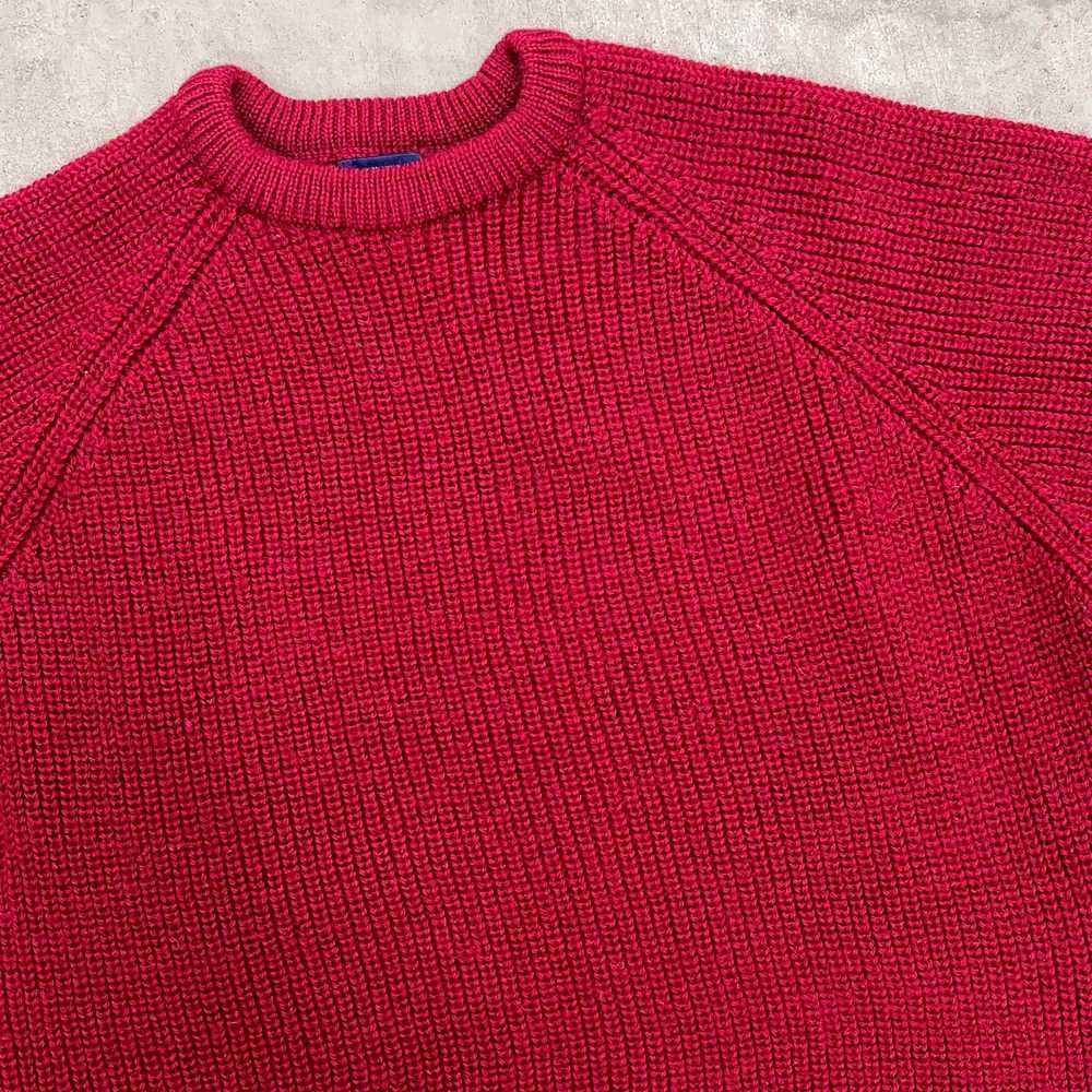 Lands End × Vintage Vintage 100% Wool Grandpa Red… - image 5