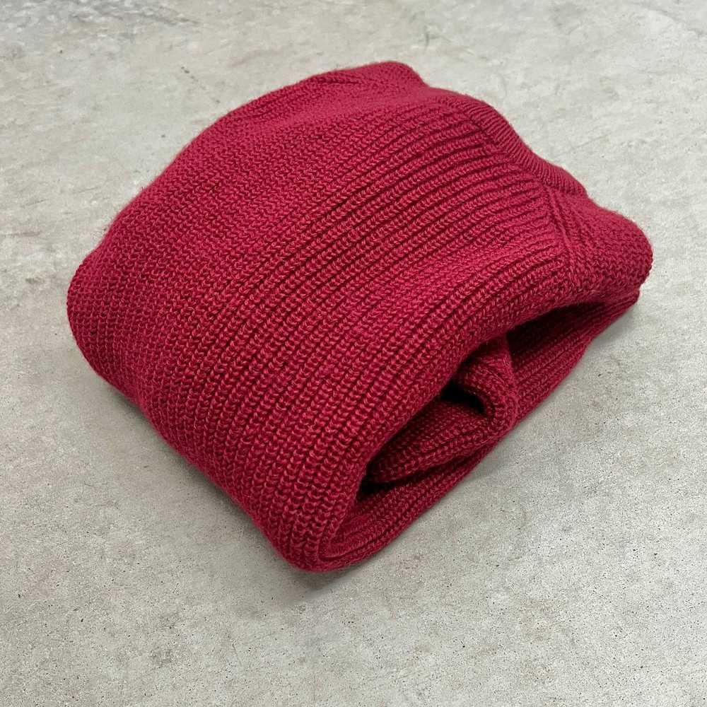 Lands End × Vintage Vintage 100% Wool Grandpa Red… - image 6