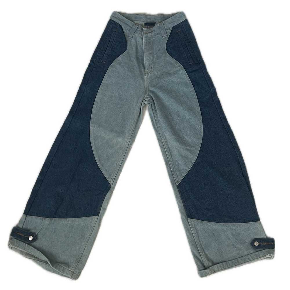 Streetwear LIQUID LAGOON TOW TONED CUTOUT JEANS - image 1