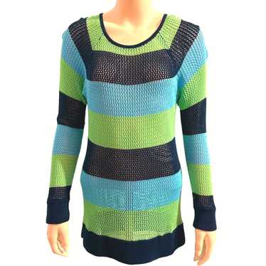 525 America 525 America Blue Green Long Sleeve Kni