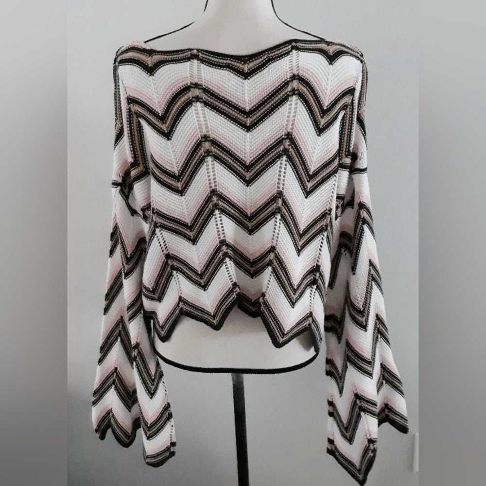 Other Francesca’s Crop Bell Sleeve Sweater - image 6