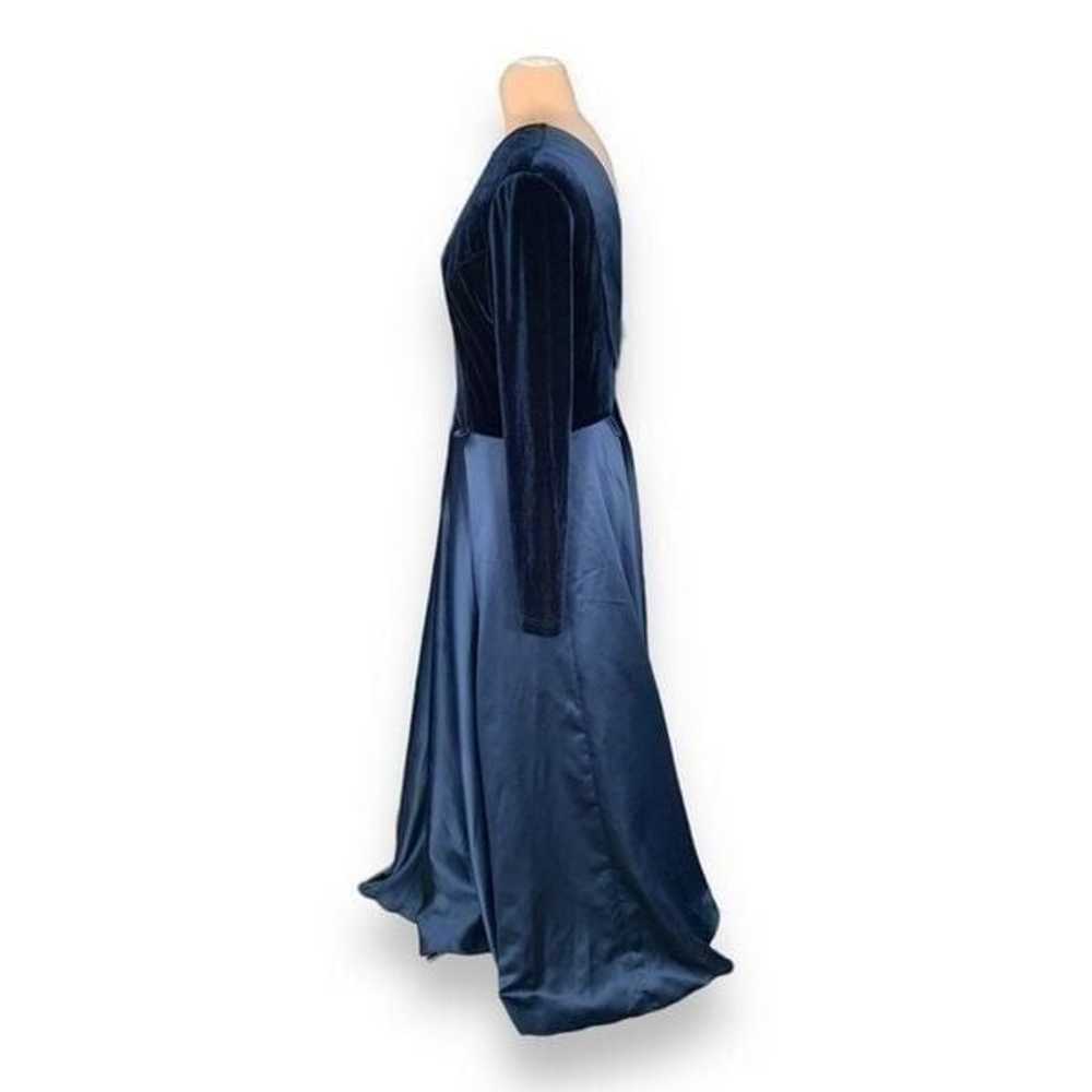 Vintage Scott McClintock Dress Blue Velvet Open B… - image 7