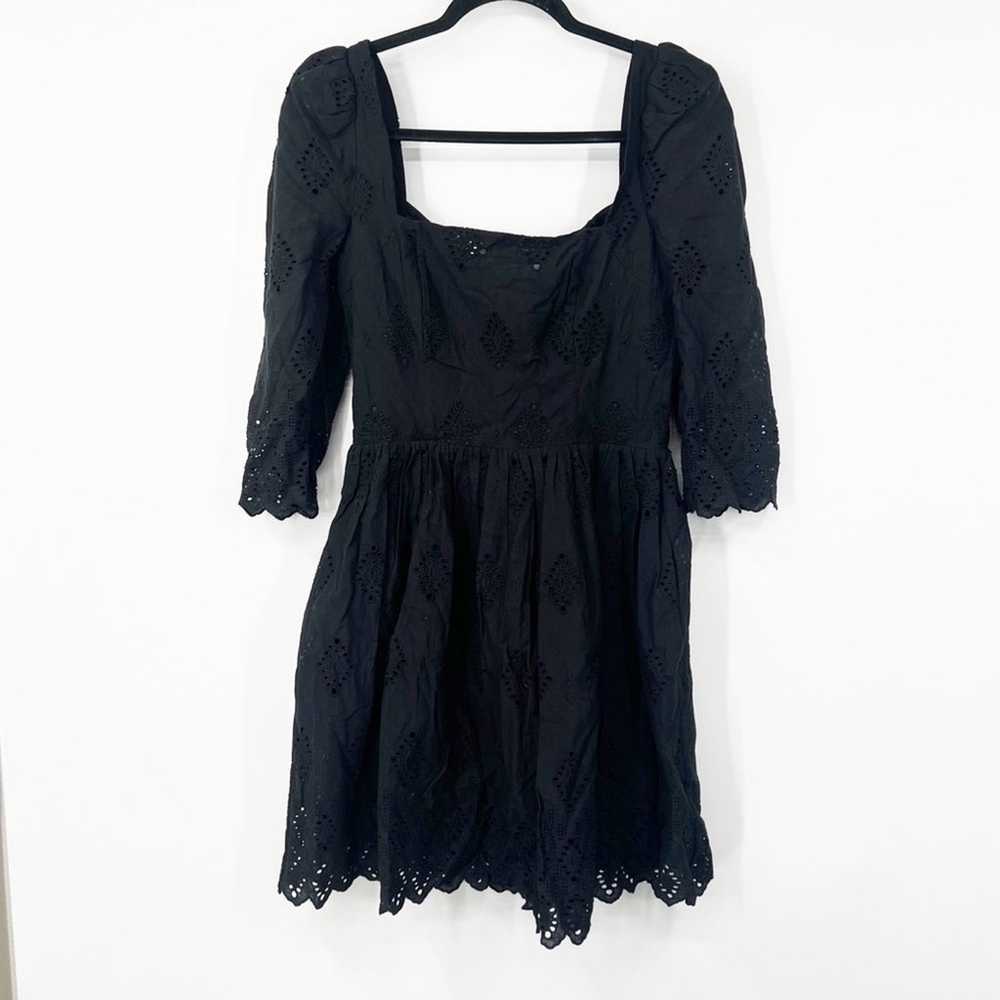 Cara Cara Black Eyelet Puff Sleeve Dress - image 1