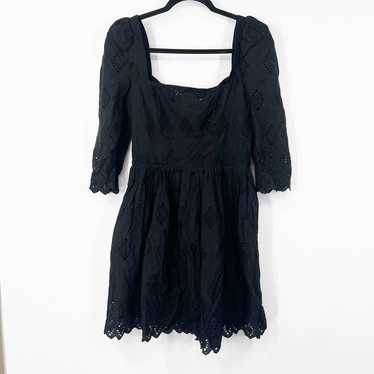 Cara Cara Black Eyelet Puff Sleeve Dress - image 1