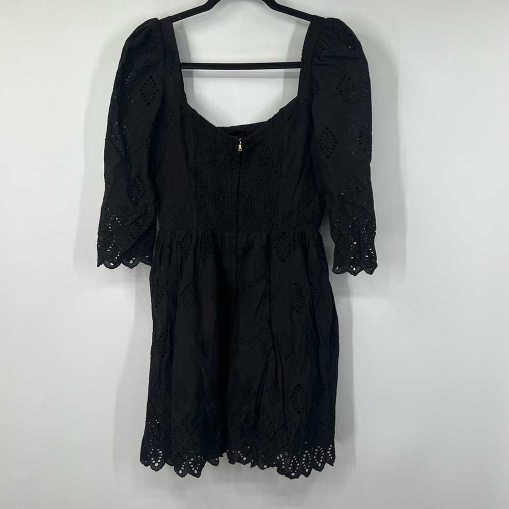 Cara Cara Black Eyelet Puff Sleeve Dress - image 3