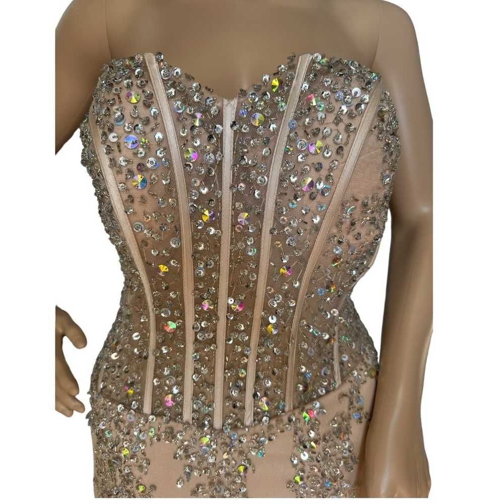 Anny Lee Mermaid Sweetheart Sheer Bodice formal d… - image 7