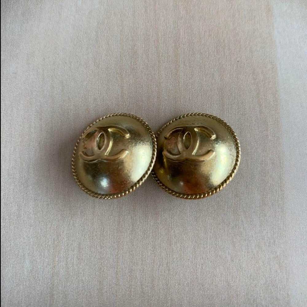 CHANEL Vintage Earrings Coco Mark Gold - image 4