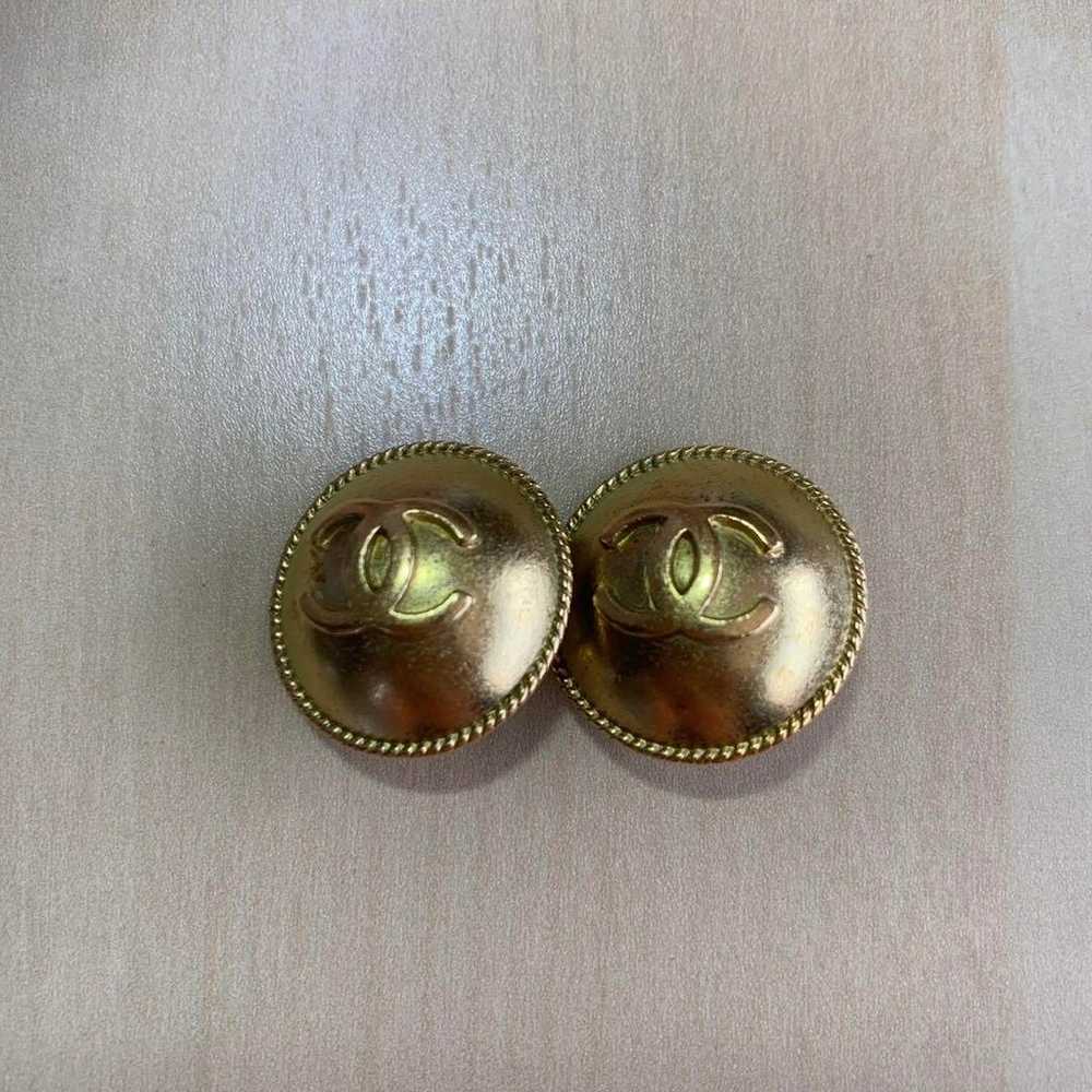 CHANEL Vintage Earrings Coco Mark Gold - image 6