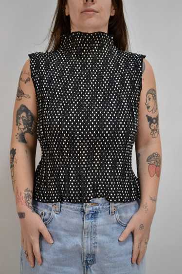 Polkadot Plissé Top