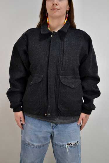 Filson Black Wool Bomber