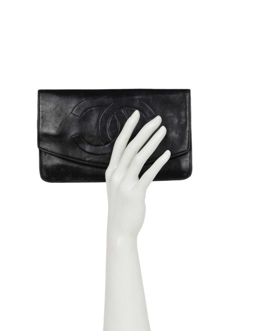 Chanel Vintage Black Wallet/Clutch AS-IS - image 2