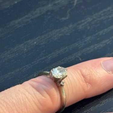 14k White Gold Diamond Ring vintage