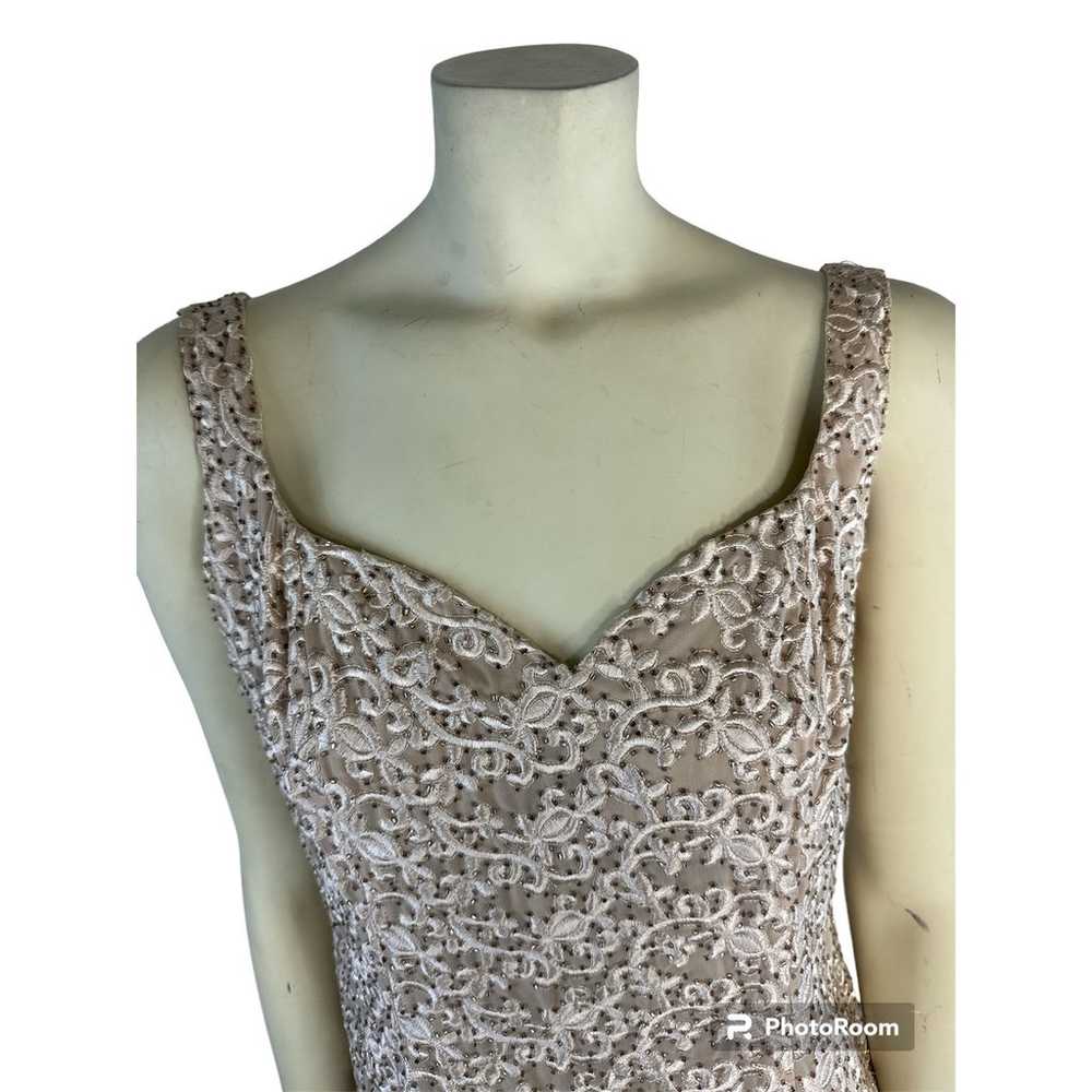 BlackTie Oleg Cassini embroidered beaded long for… - image 4