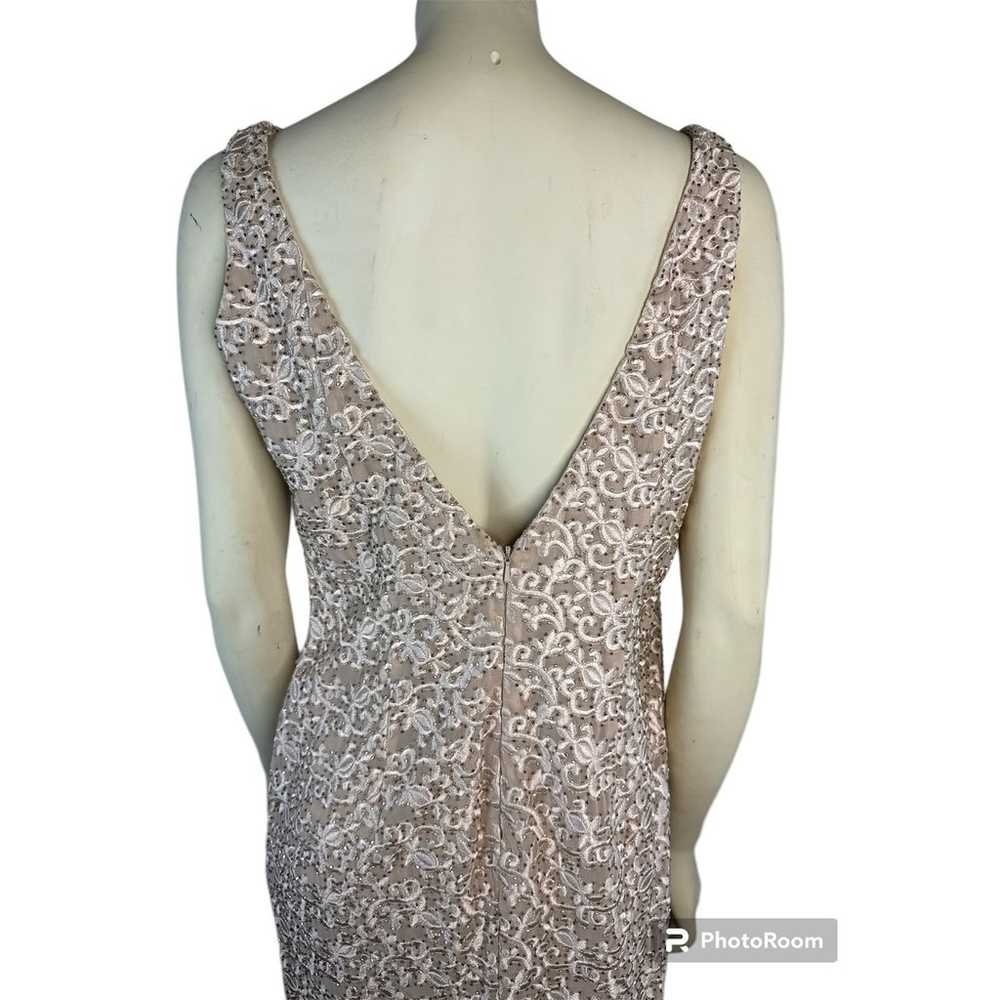 BlackTie Oleg Cassini embroidered beaded long for… - image 7