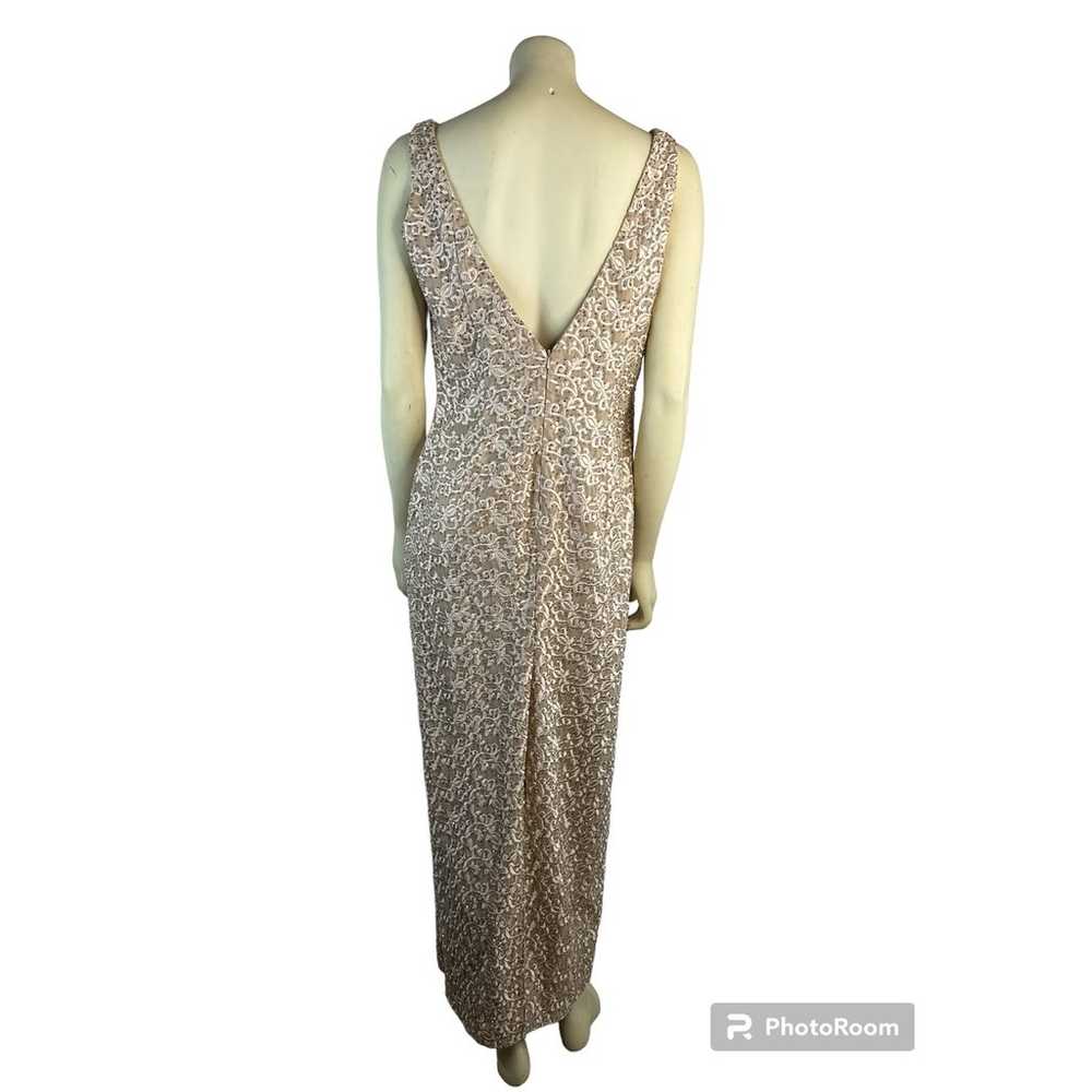 BlackTie Oleg Cassini embroidered beaded long for… - image 8