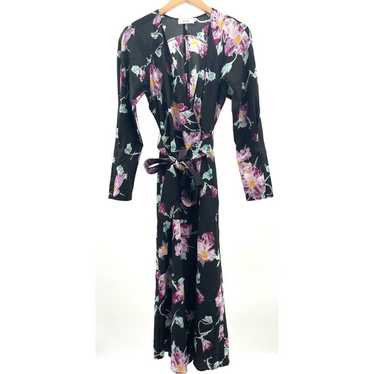 A.L.C. Quinn Dress Size 6 Midi Floral Silk Crepe … - image 1