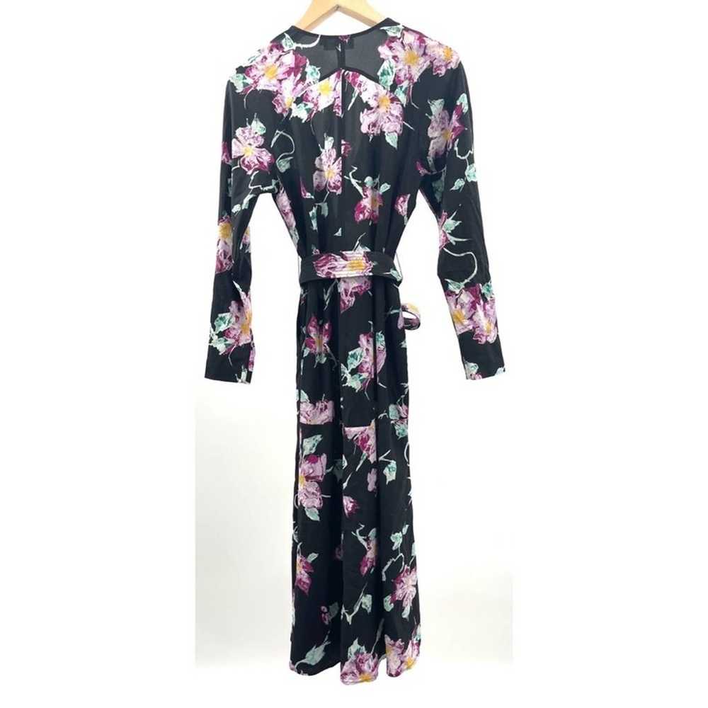 A.L.C. Quinn Dress Size 6 Midi Floral Silk Crepe … - image 2