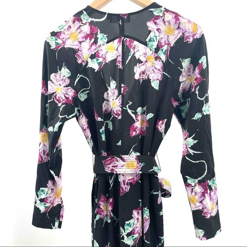 A.L.C. Quinn Dress Size 6 Midi Floral Silk Crepe … - image 4