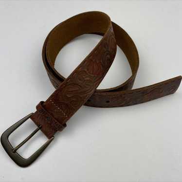 Vintage Embossed Leather Belt