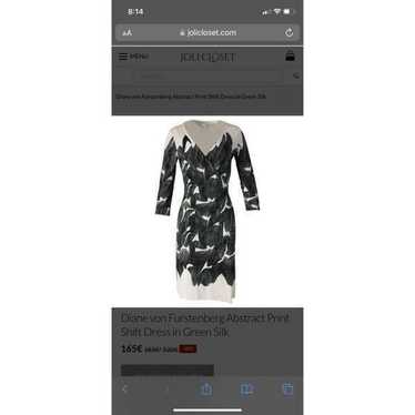 Diane von Furstenberg Abstract Print Shift Dress … - image 1