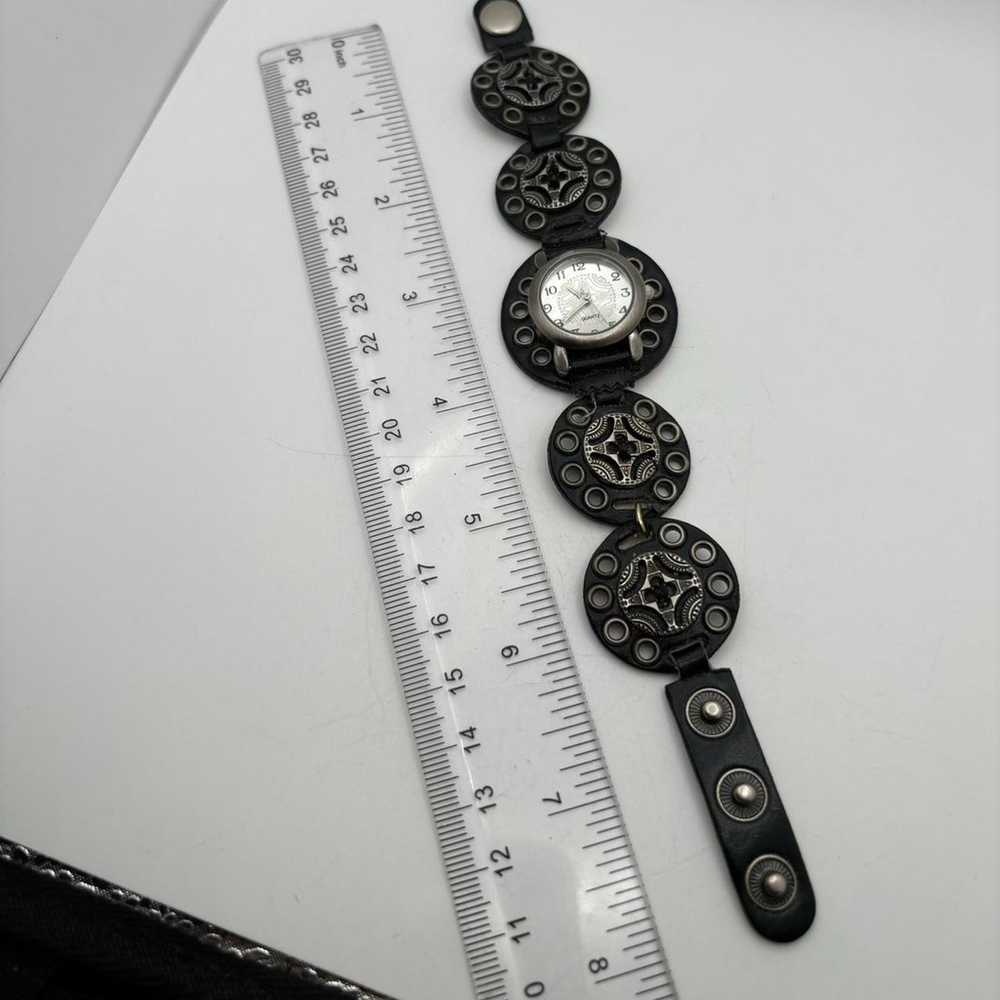 Vintage silver black watch - image 3