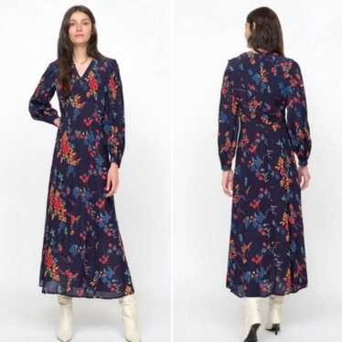 Sea New York Mari Floral Multi Navy Blue Long Sle… - image 1