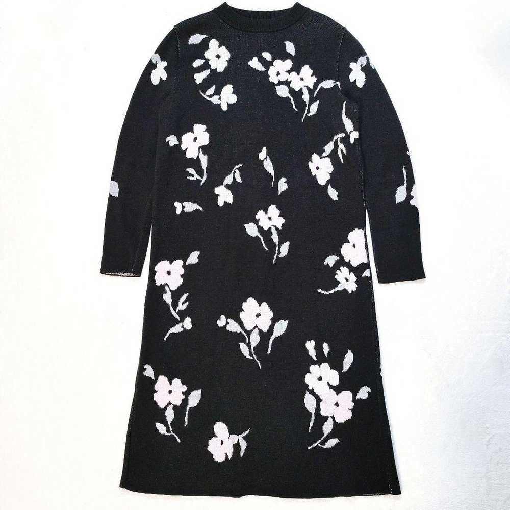 【Excellent Condition】Seventen Flower Jacquard Kni… - image 1