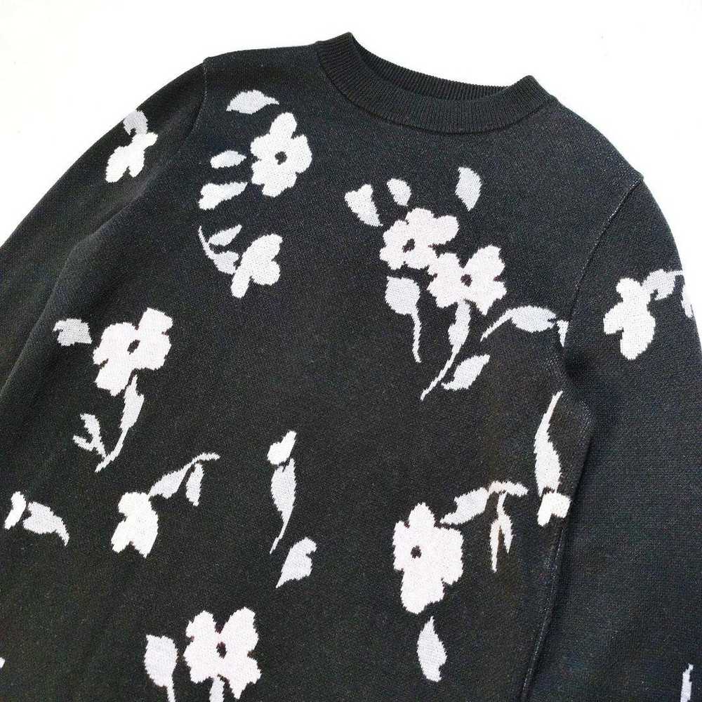 【Excellent Condition】Seventen Flower Jacquard Kni… - image 2