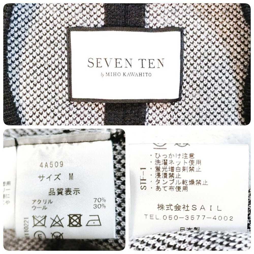 【Excellent Condition】Seventen Flower Jacquard Kni… - image 6