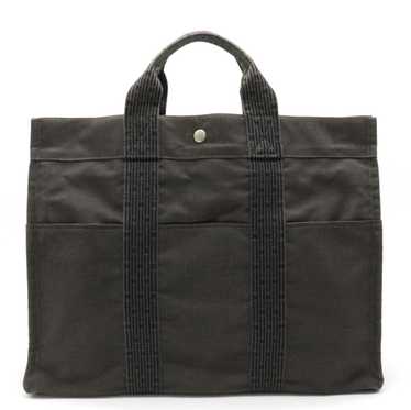 Hermes Ale Line Tote Mm Bag Handbag Canvas Gray B… - image 1