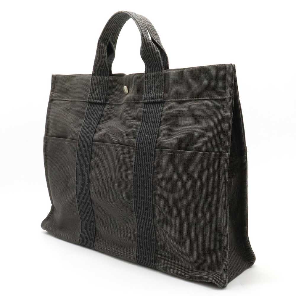 Hermes Ale Line Tote Mm Bag Handbag Canvas Gray B… - image 2