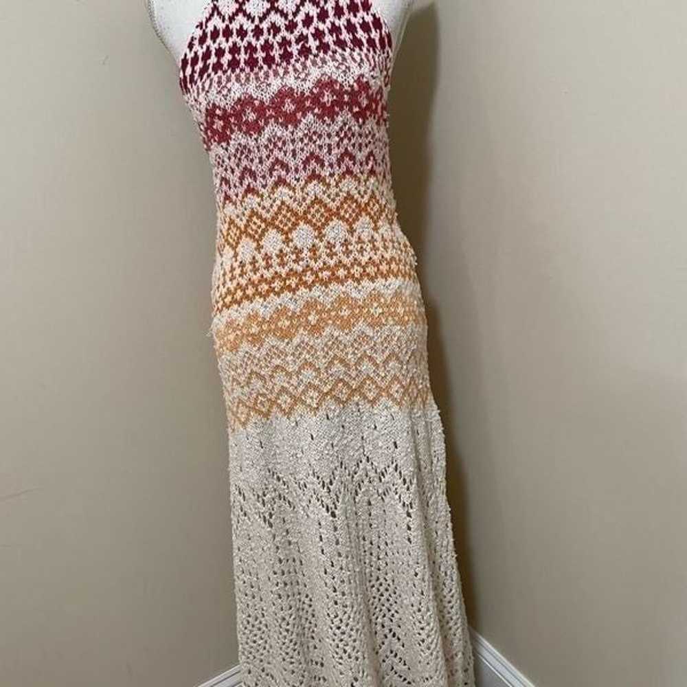 - Free People Ikat Oasis Maxi Dress Halter Croche… - image 9