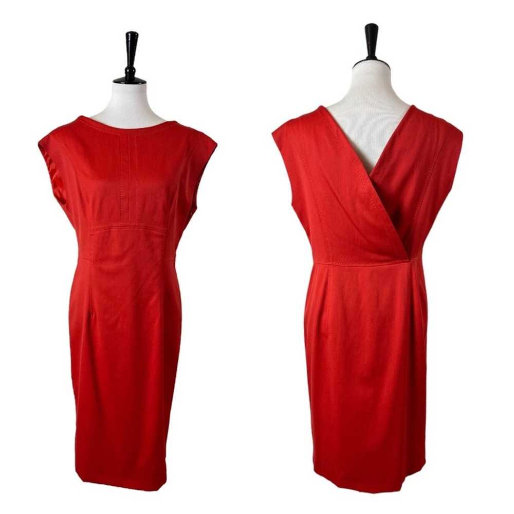 Escada Sheath Dress Diona Cap Sleeve Round Neck R… - image 10