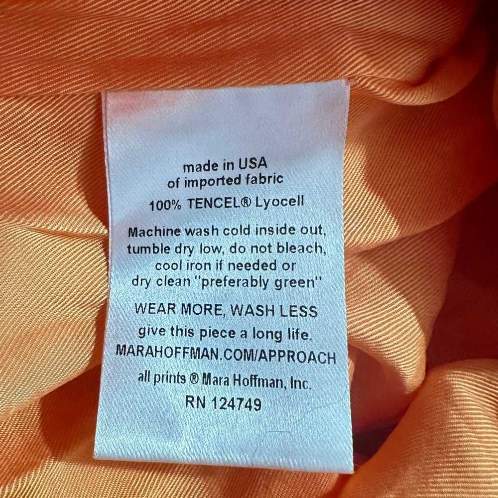 MARA HOFFMAN Salome Dress Women's Medium Orange S… - image 8