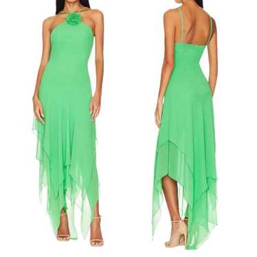 Lovers + Friends Shelby Green Asymmetrical Dress … - image 1