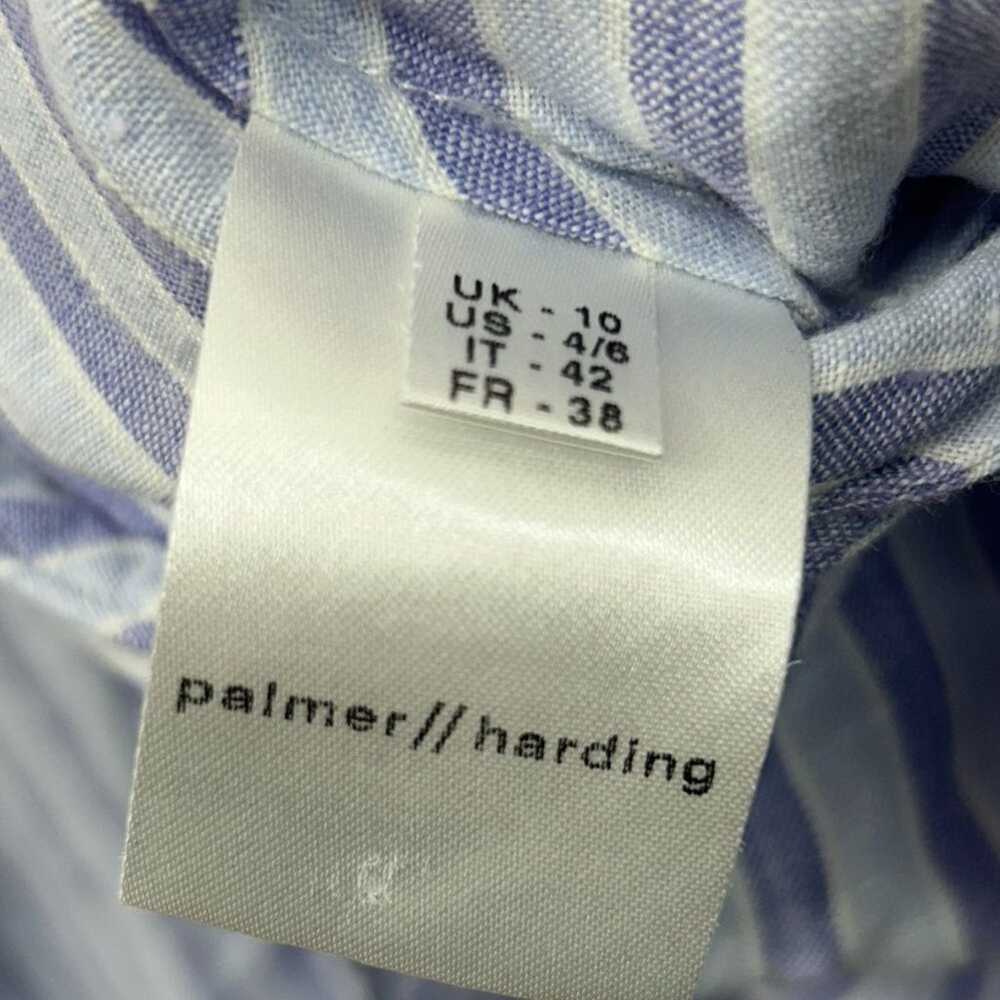 $350 Palmer//Harding Blue Striped Button Up Overs… - image 7