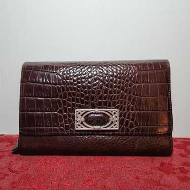 Vintage Brighton Crocodile Embossed Leather Walle… - image 1