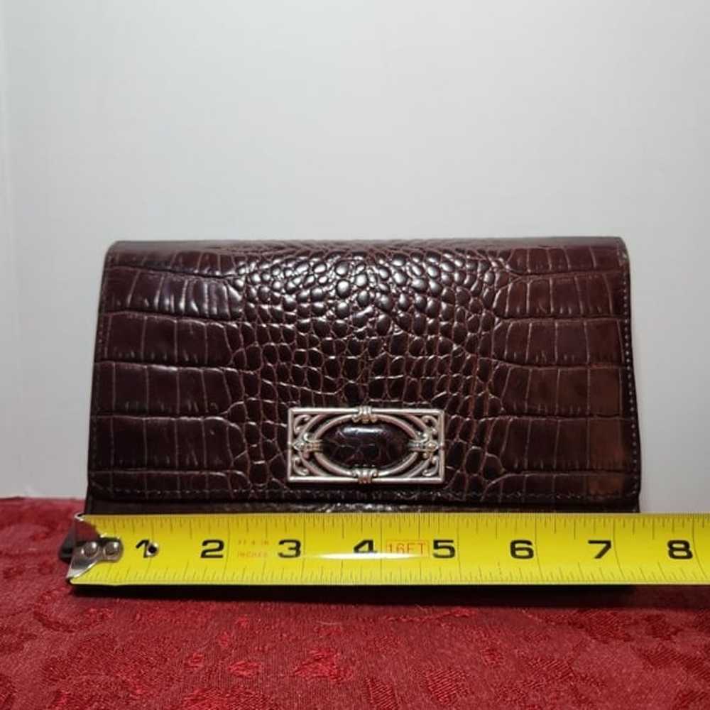 Vintage Brighton Crocodile Embossed Leather Walle… - image 2