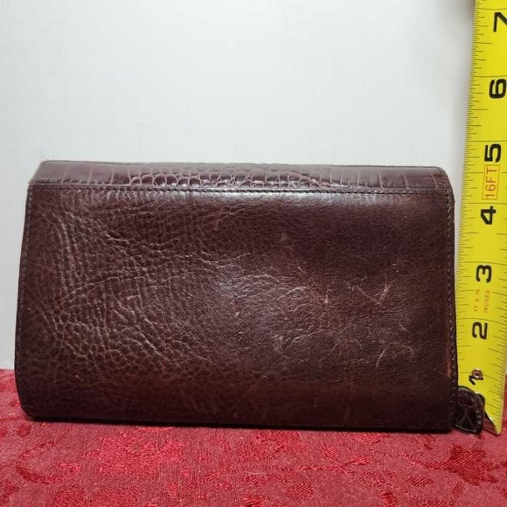 Vintage Brighton Crocodile Embossed Leather Walle… - image 3